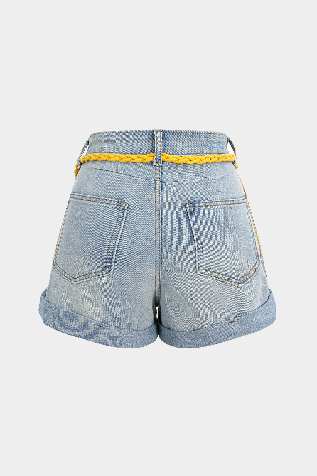 Denim Yüksek Bel Şort