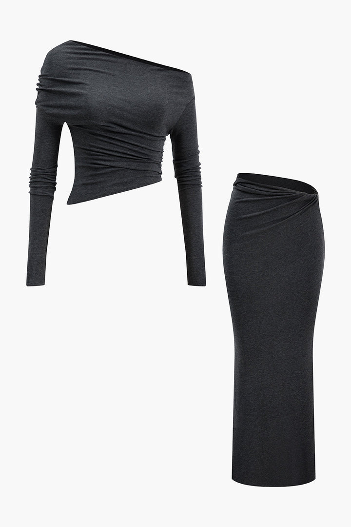 Bükümlü Üst Ve Etek Takımı