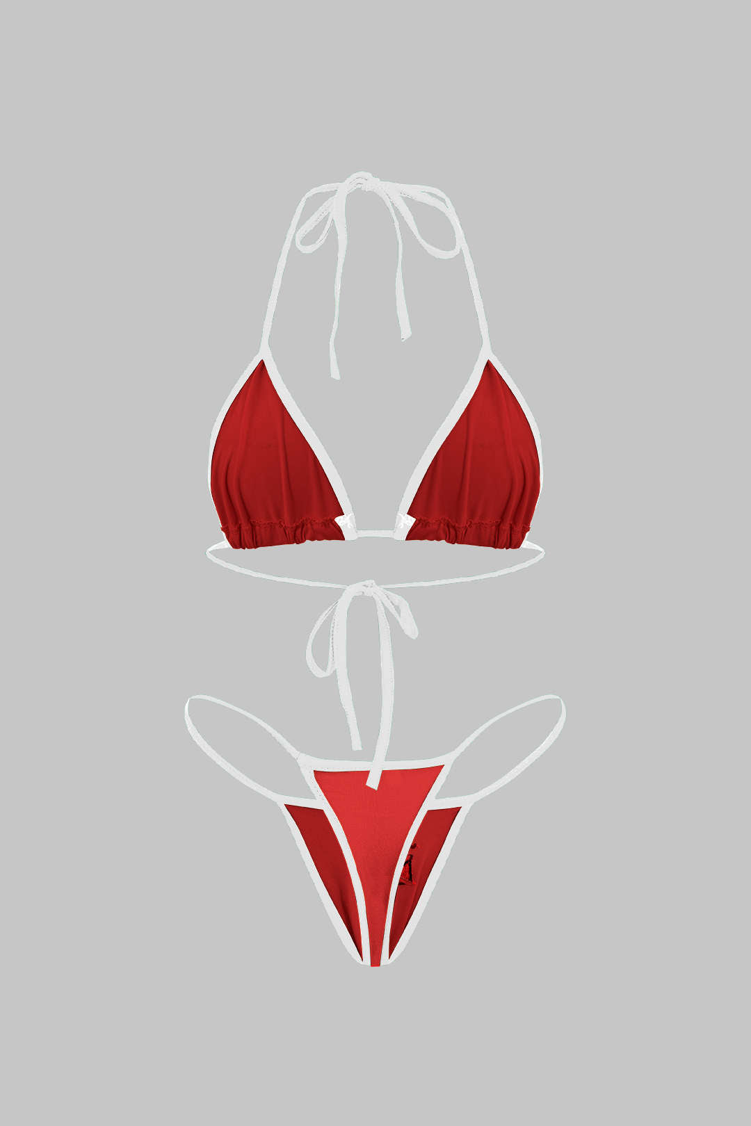 Nakışlı Kontrast Bikini Takımı