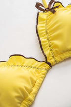 Fırfırlı Büzgülü Bikini Takımı