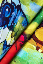 Kelebek Baskılı Bağcıklı Sırtı Açık Karın Kontrol Tek Parça Mayo