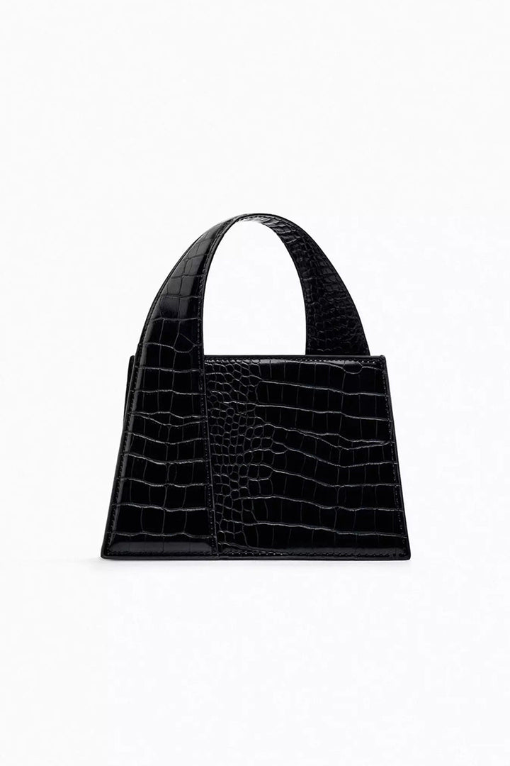 Timsah Desenli Kare Tote Çanta