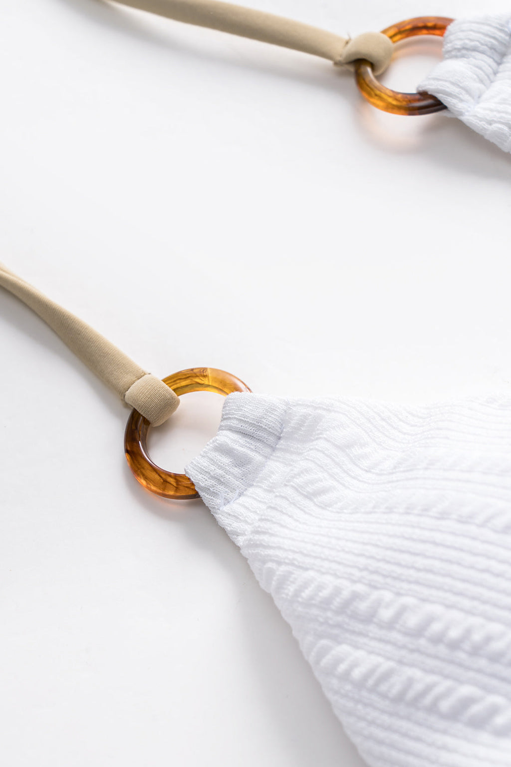 Kontrast Bağcıklı Sırtı Açık Bikini Takımı