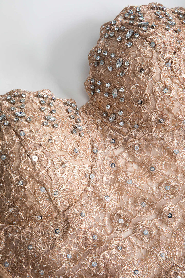 Rhinestone Dantel Büstiyer