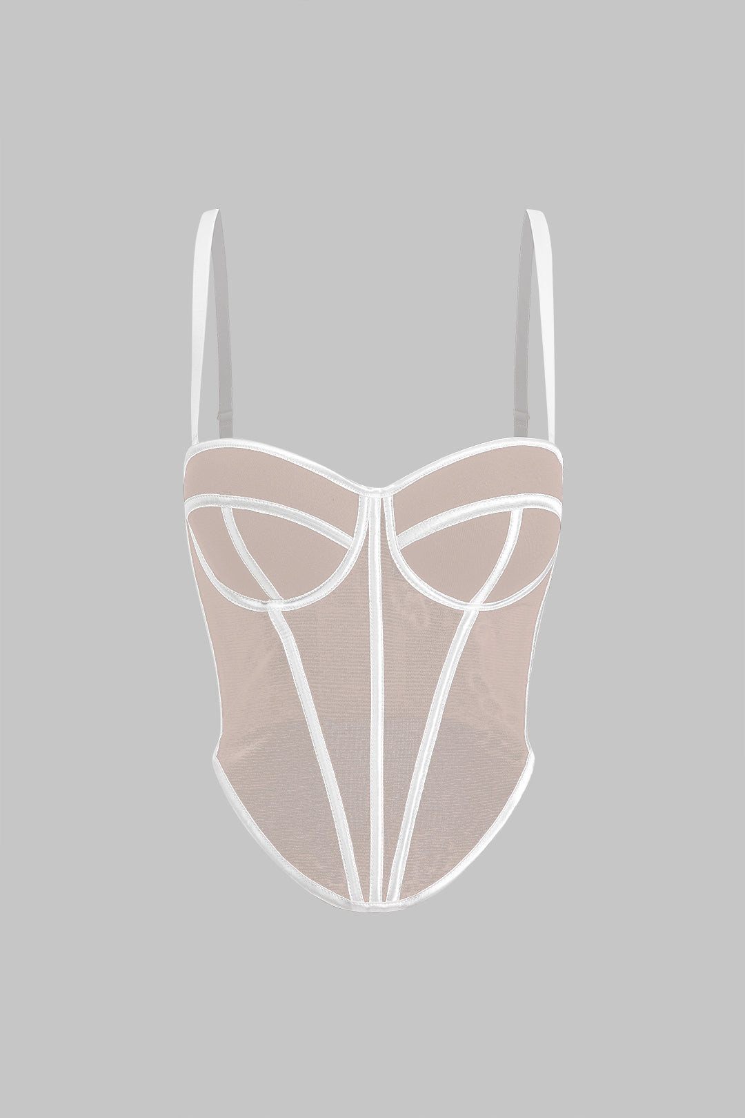 File Elbise Düğmeli Korse Bel Askılı Üst