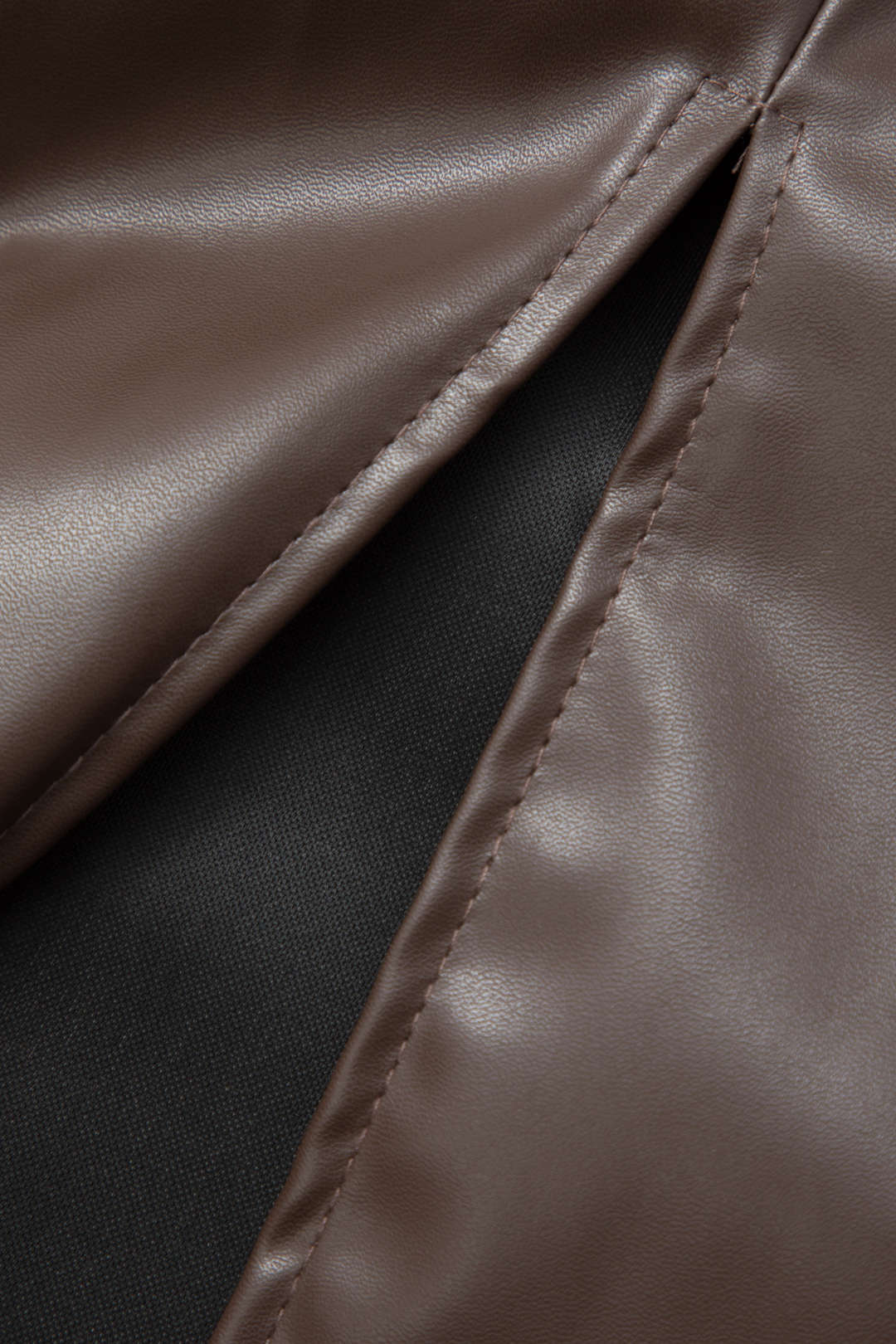 Deri Bel Yırtmaçlı Midi Elbise