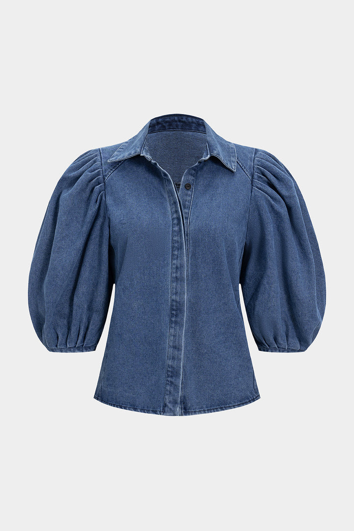 uzun kollu puff üst