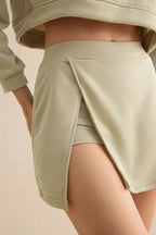 Portina Kapüşonlu top ve Mini Etek Takım