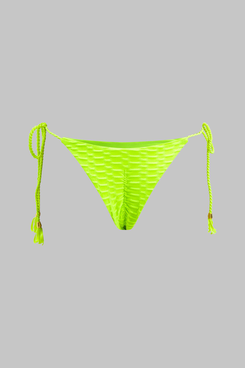 Metalik Saçaklı Kıvrımlı Bağlamalı Bikini Takımı