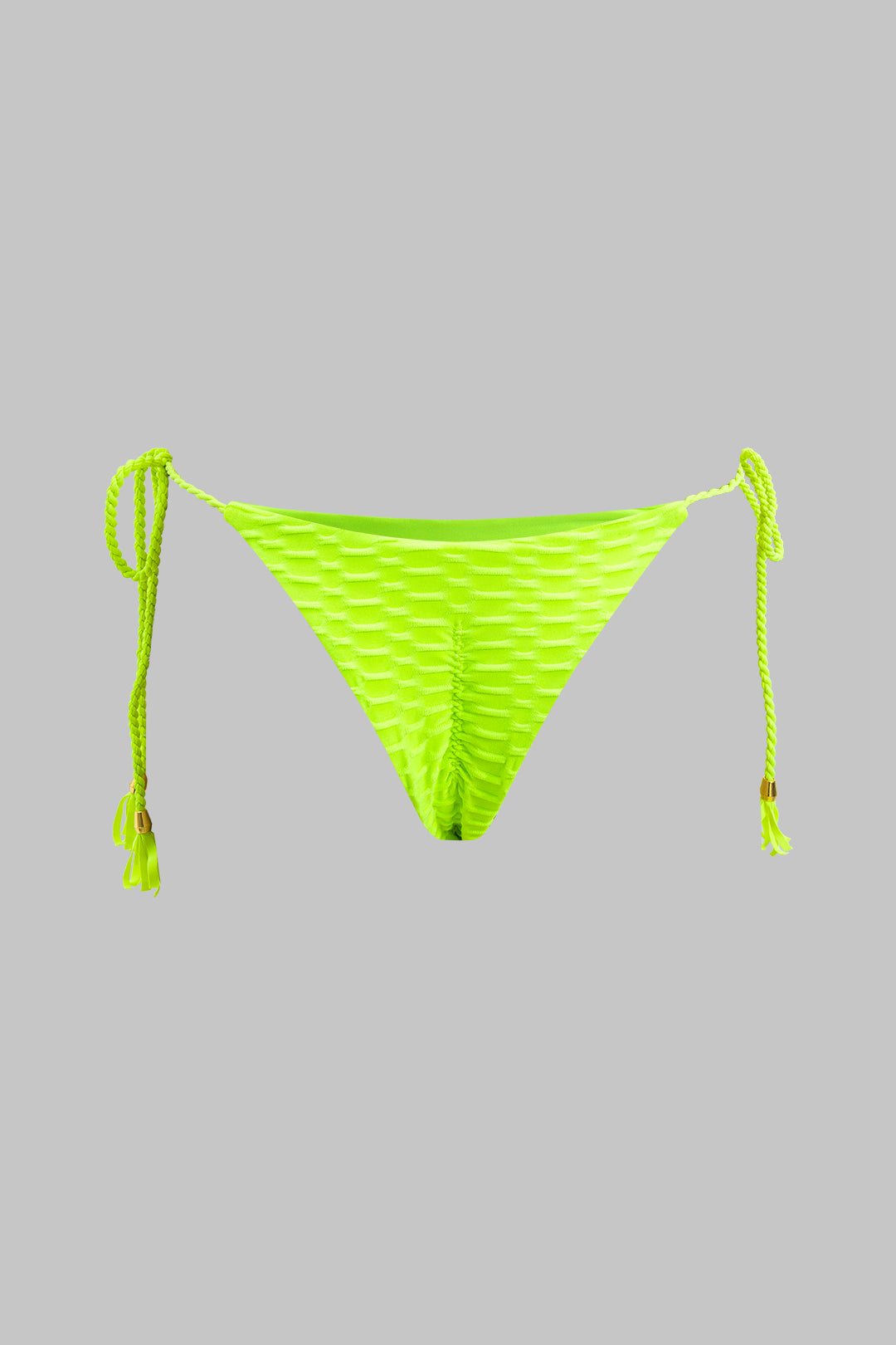 Metalik Saçaklı Kıvrımlı Bağlamalı Bikini Takımı