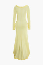 Fırfırlı Dantelli Kesilmiş maksi Elbise