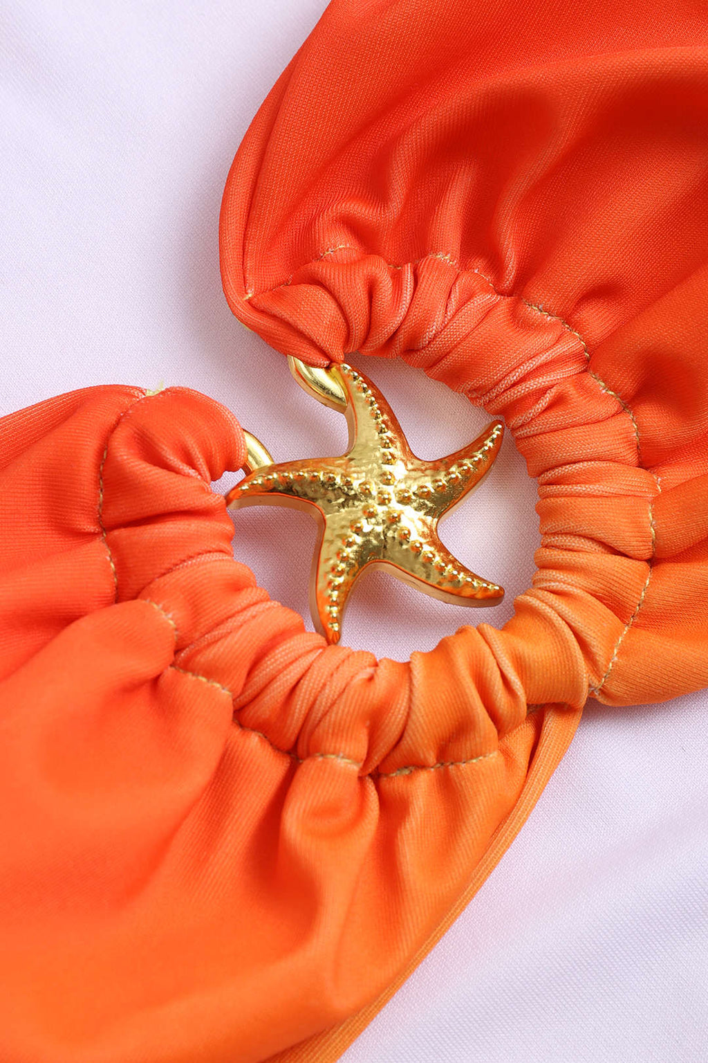 Kontrast Metalik Büzgülü Kesik Detaylı Karın Toparlayıcı Tek Parça Mayo