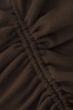 Kalp Yakalı File Kesilmiş Mini Elbise