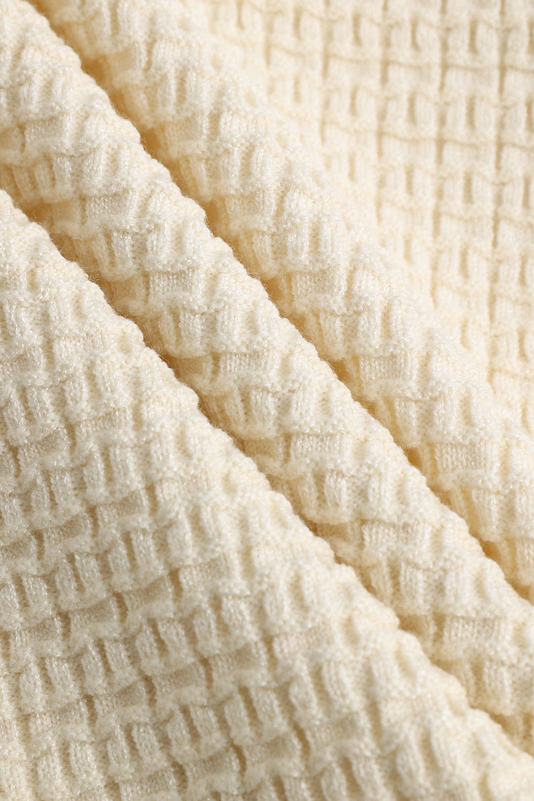 Örgü Zincir Düğmeli Uzun Kollu midi Elbise