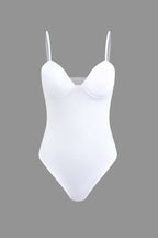 Büstiyer Askılı Bodysuit ve Geniş Paça Pantolon Seti