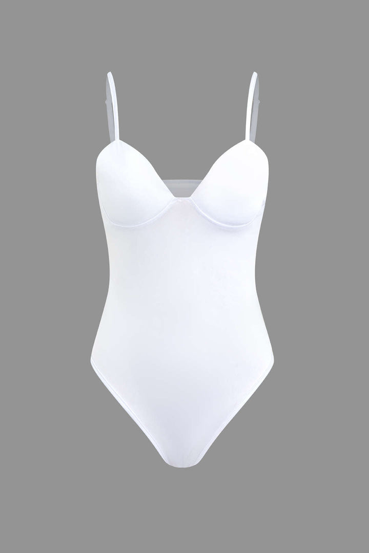 Büstiyer Askılı Bodysuit ve Geniş Paça Pantolon Seti