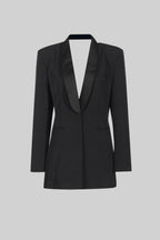 açık sırt detaylı blazer ceket