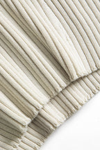 Katı Örgü Düğmeli Uzun Kollu maksi Elbise