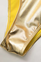 Tummy Control Metalik Yuvarlak Yaka Tek Parça Mayo