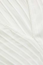 Pileli Uzun Kollu Korse Midi Elbise