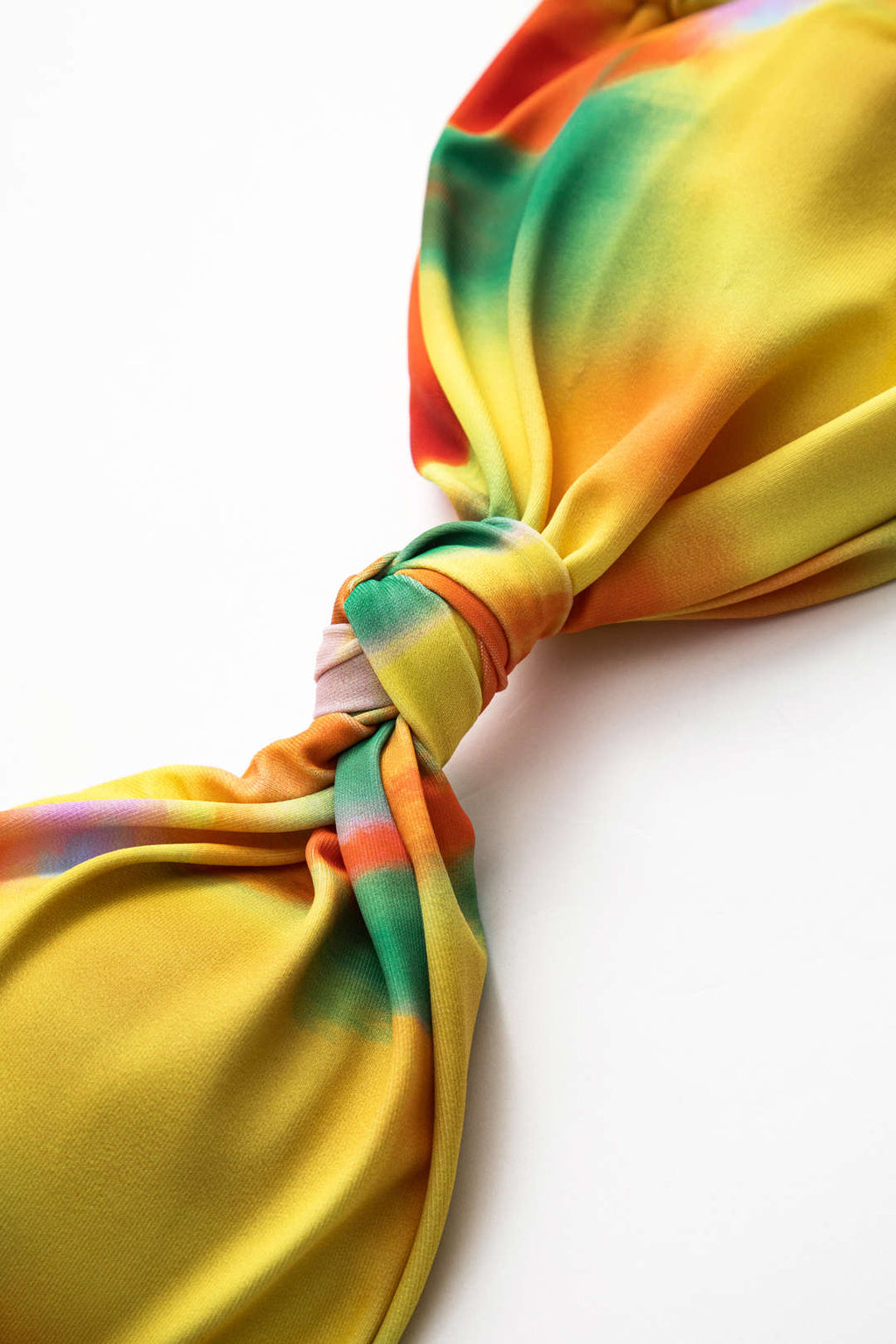 Tie Dye Desenli Büzgülü Dönme Kırma Bağlamalı Bikini Takımı