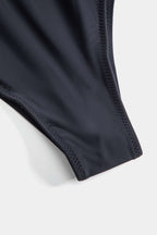 Karın Kontrolü Büzgülü Sırtı Açık Tek Parça Mayo