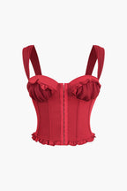 Fırfırlı Sırt Açık Korse Slip Atlet