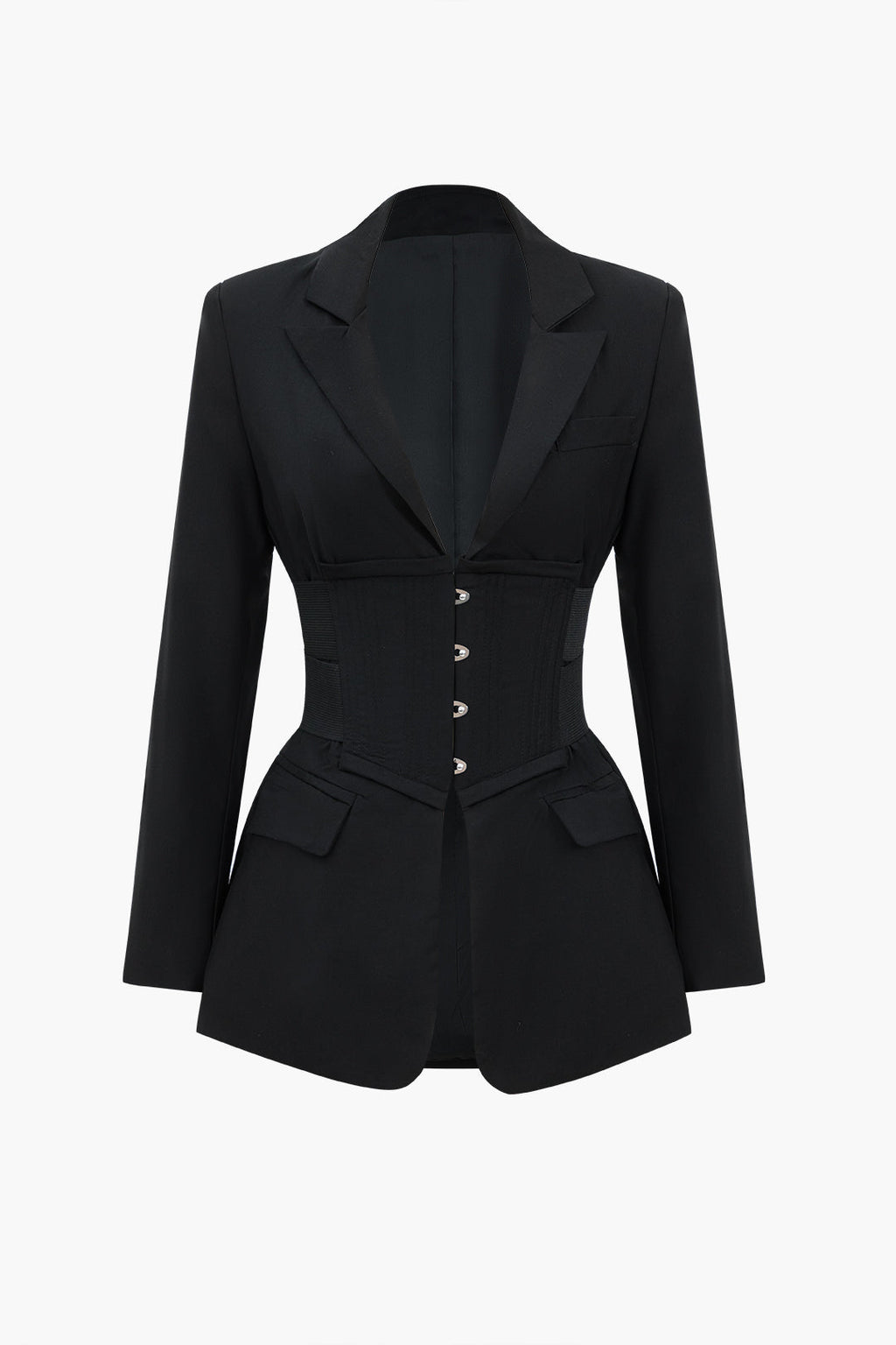 Capriona Düğmeli Çentikli Yaka Blazer