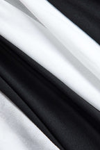 Renk Bloklu Uzun Kollu maksi Elbise