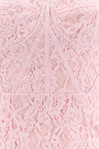 Kemerli  Dantel Midi Elbise