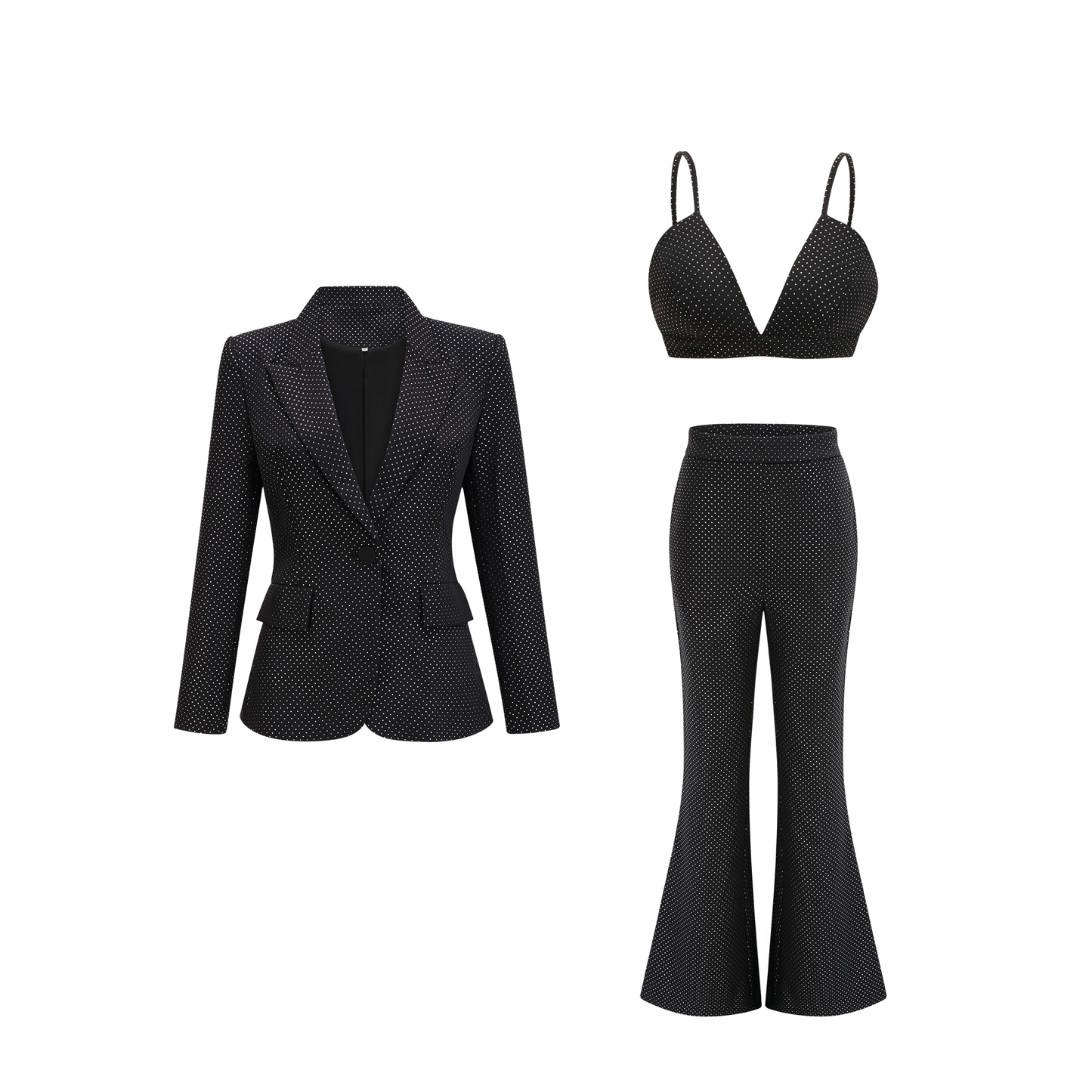 Rowena ceket, yelek top ve pantolon takım