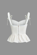 Bow-Tie Askılı Peplum Büstiyer