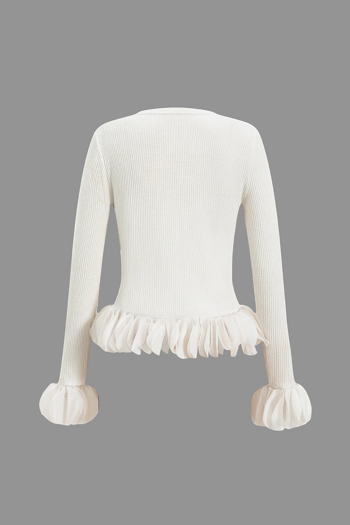 Fırfırlı Uzun Kollu Üst