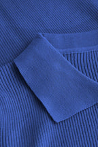 Kolları Nervürlü Düğmeli maksi Elbise