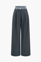 Denim Patchwork Pantolon