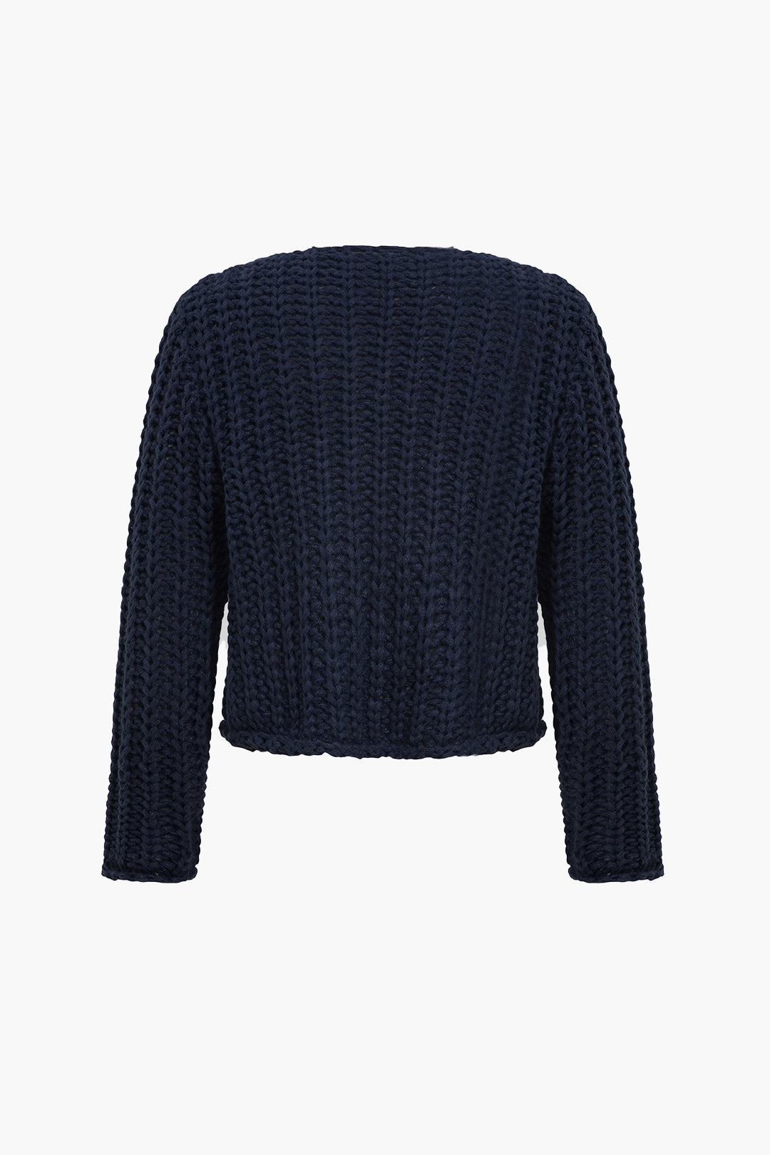 Örgü Düğmeli Cep Hırka