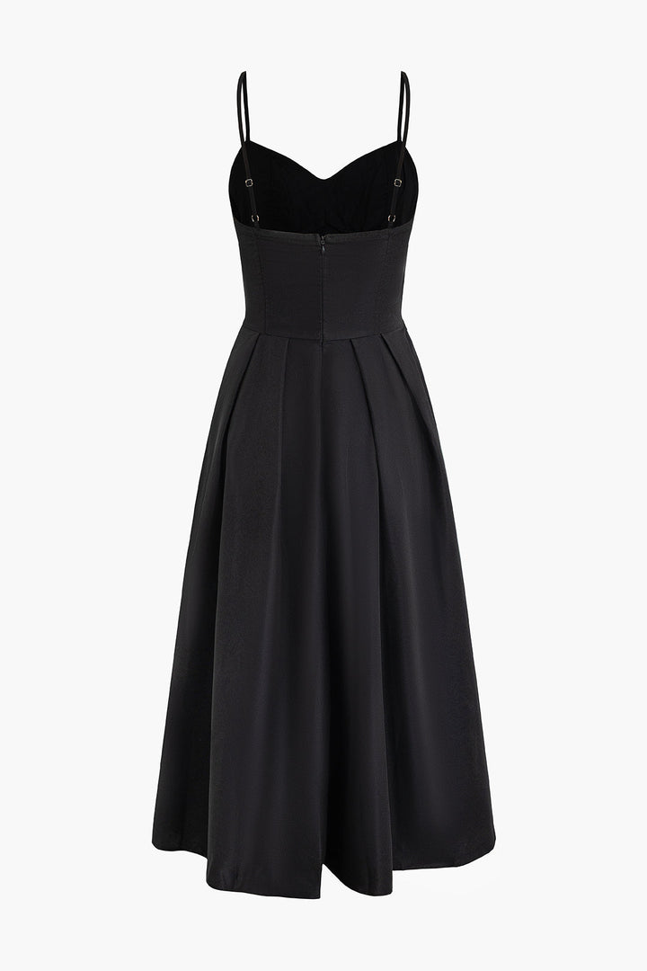 Basic Düz Korse Midi Elbise