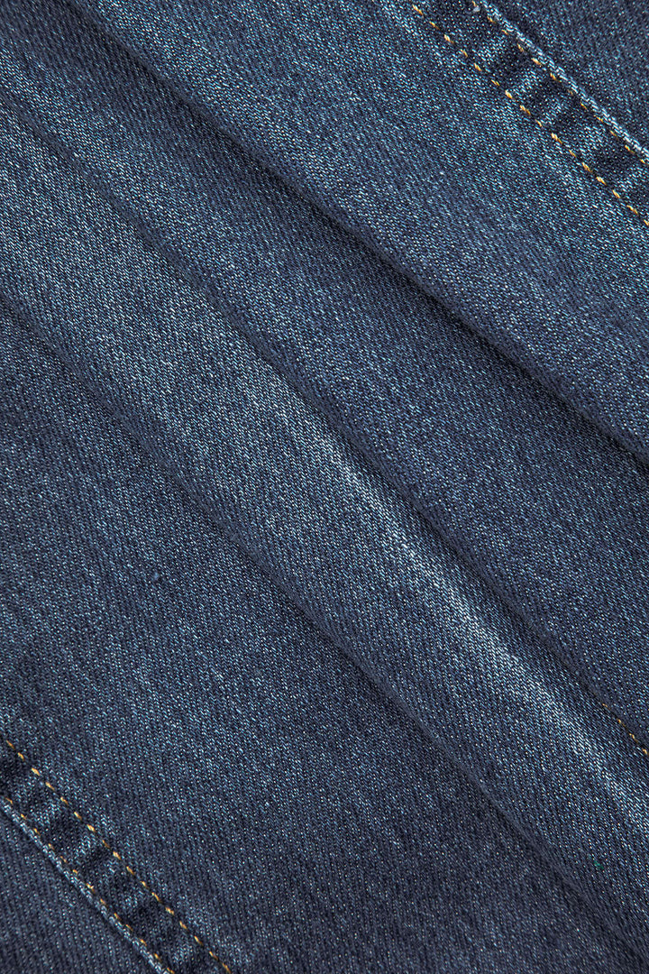 Dikiş Detaylı Fermuar Yırtmaçlı Denim Straplez maksi Elbise