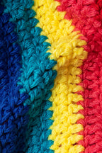 Gökkuşağı Desenli Şeritli Tığ İşi Bikini Takımı