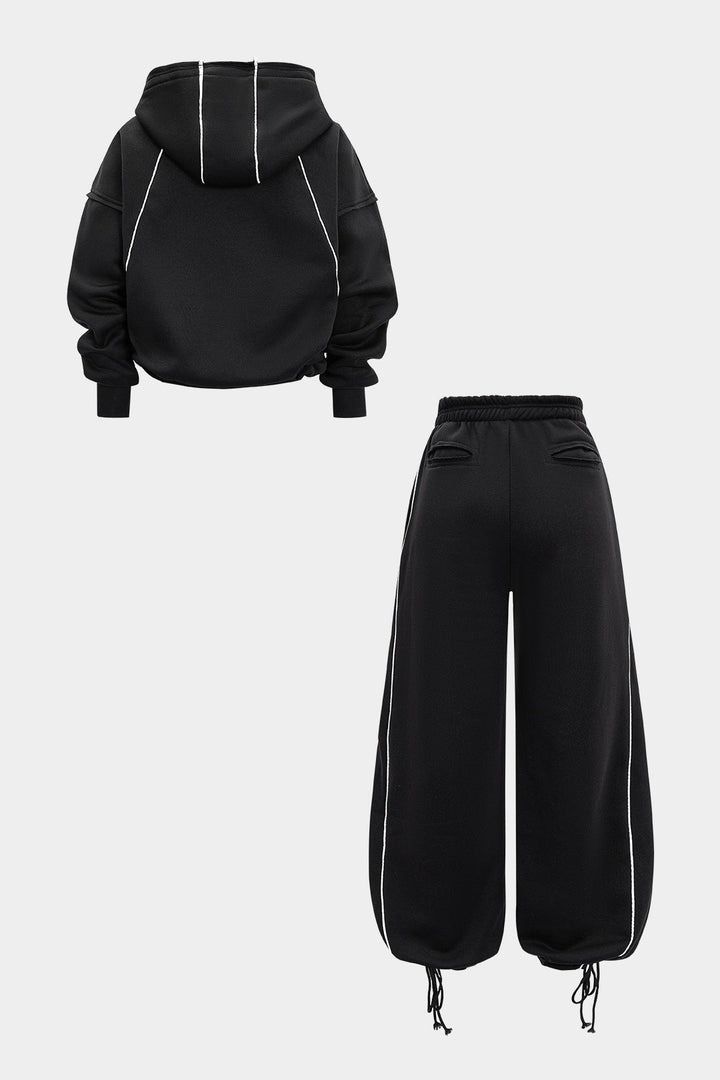 fermuarlı üst ve pantolon takım