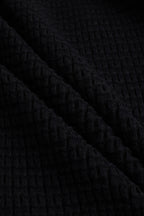 Örgü Zincir Düğmeli Uzun Kollu midi Elbise