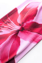 Desenli Dekolteli Bikini ve Mayo Eteği Pareo Takımı