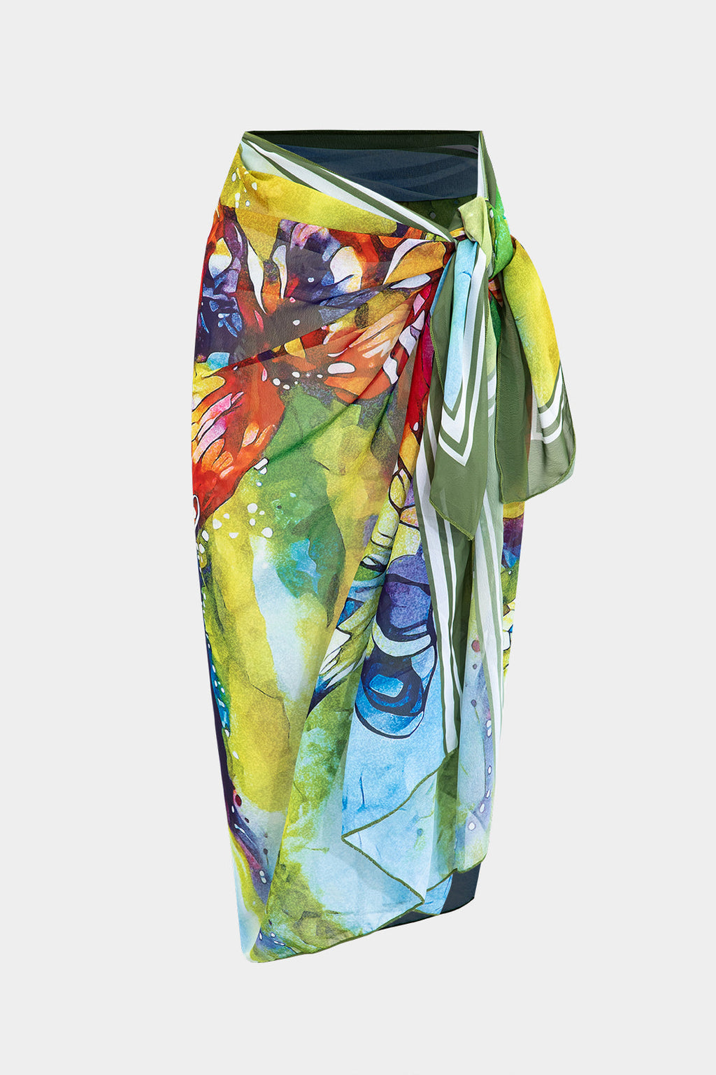 Kelebek Desenli Mayo Eteği Pareo