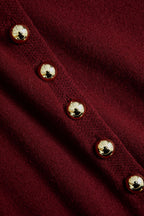 Düğmeli Kazak maksi Elbise