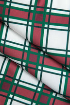 Ekose Desenli Büstiyer Uzun Kollu Midi Elbise