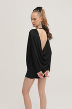 Hilda büzgülü mini elbise