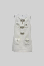 Fiyonklu Kolsuz Mini Elbise