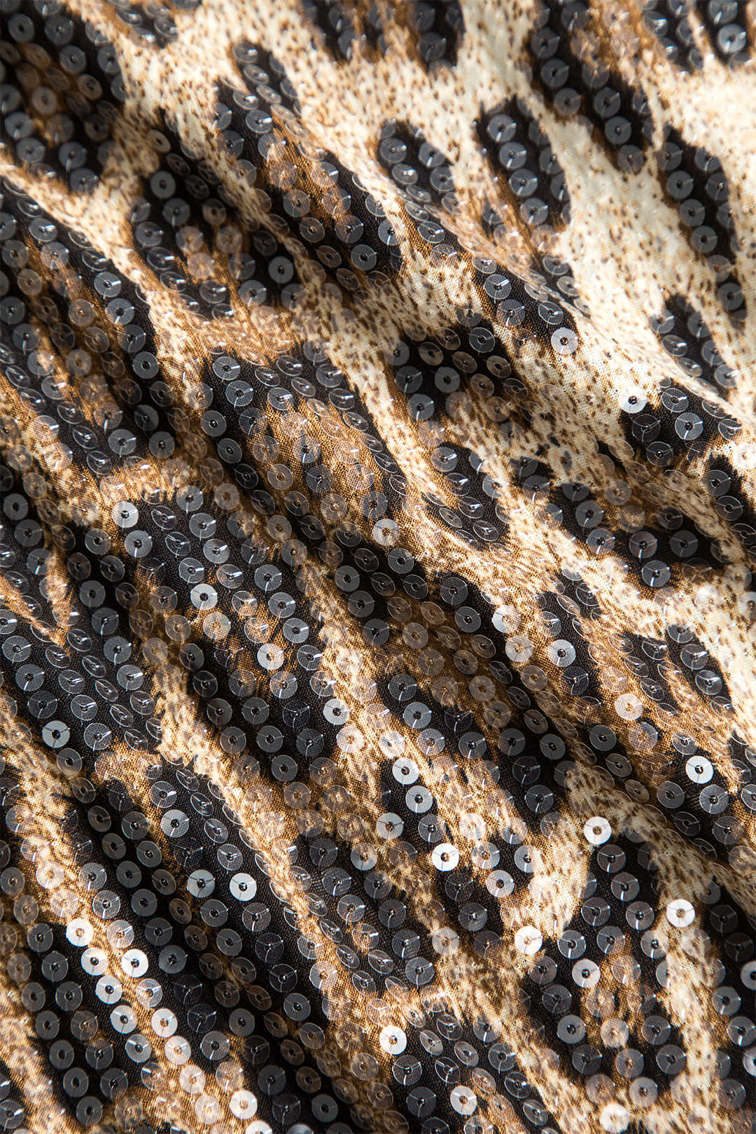 Leopar Desenli Yırtmaçlı Etek