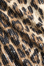 Leopar Desenli Yırtmaçlı Etek