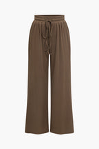 Coffee Solid Bodysuit Ve Pantolon Takımı